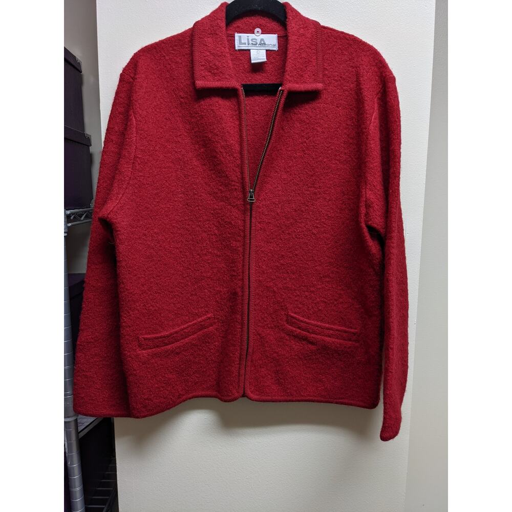 Lisa Intl Boiled Wool Jacket sz L